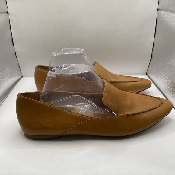 madewell Ian skimmer flats women 10 pointy toe tan leather - Picture 1 of 6